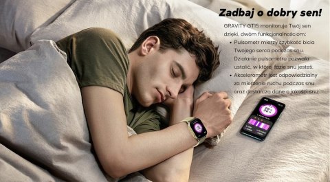 Smartwatch Damski GRAVITY GT15-10 Biały + Złota Bransoleta