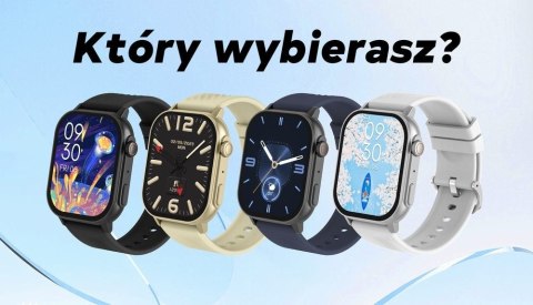 Smartwatch Damski GRAVITY GT15-10 Biały + Złota Bransoleta