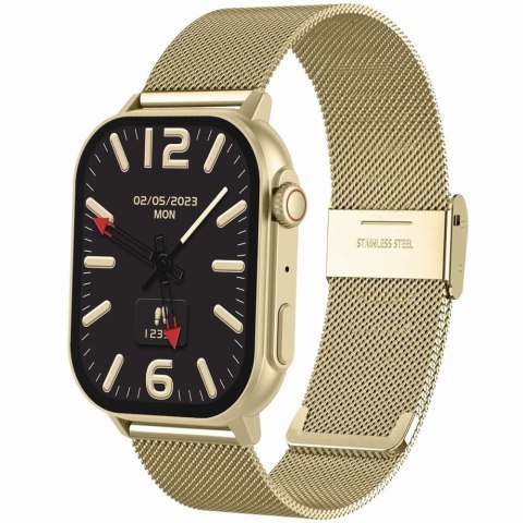 Smartwatch Damski GRAVITY GT15-11 Granatowy + Złota Bransoleta
