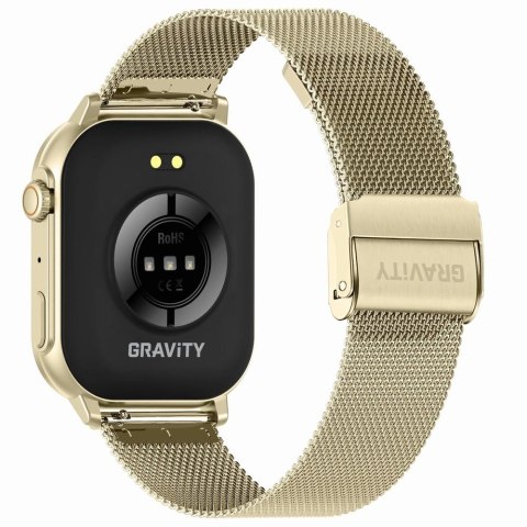 Smartwatch Damski GRAVITY GT15-11 Granatowy + Złota Bransoleta