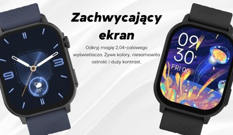 Smartwatch Damski GRAVITY GT15-11 Granatowy + Złota Bransoleta