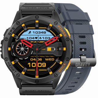Smartwatch Męski Gravity GT24-1 GPS - Zestaw 2 Pasków Silikonowych