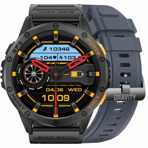 Smartwatch Męski Gravity GT24-1 GPS - Zestaw 2 Pasków Silikonowych