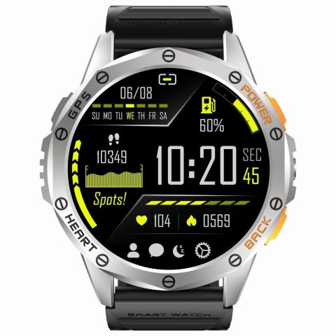 Smartwatch Gravity GT24-4 GPS AMOLED (Czarny + Pomarańczowy)