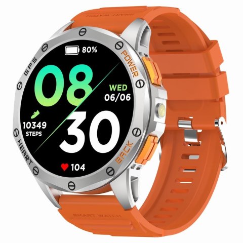 Smartwatch Gravity GT24-4 GPS AMOLED (Czarny + Pomarańczowy)