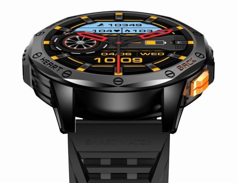 Smartwatch Gravity GT24-5 GPS AMOLED (Czarny + Zielony Pasek)