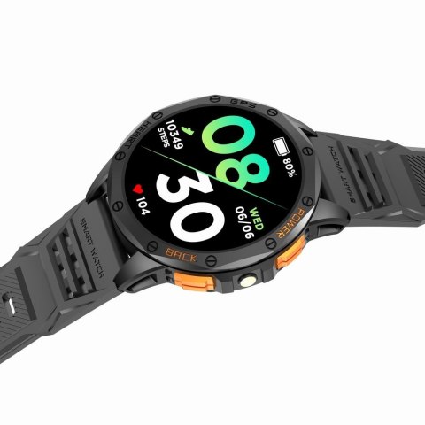 Smartwatch Gravity GT24-5 GPS AMOLED (Czarny + Zielony Pasek)