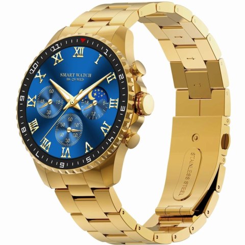 Smartwatch Gravity GT16-1 Złoty na Stalowej Bransolecie