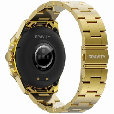 Smartwatch Gravity GT16-1 Złoty na Stalowej Bransolecie