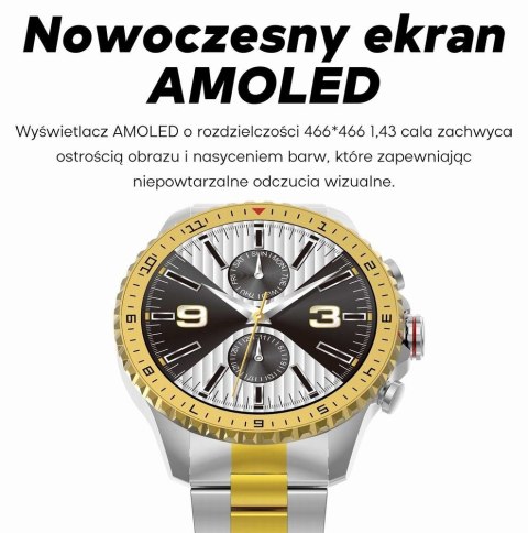 Smartwatch Męski GRAVITY GT16-2 Black z bransoletą