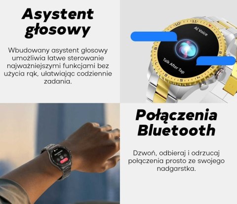 Smartwatch Męski GRAVITY GT16-2 Black z bransoletą