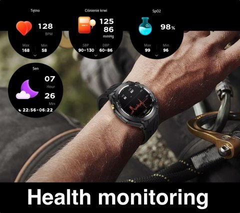 Smartwatch Sportowy Rubicon RNCF37 z GPS i Baterią 650mAh