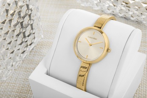 Zegarek Damski Calvin Klein Iconic 25200182 Złoty Bangle