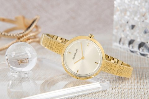 Zegarek Damski Calvin Klein Iconic 25200182 Złoty Bangle