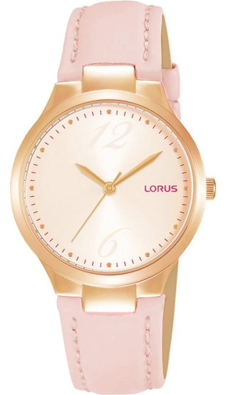 Zegarek damski Lorus Lady RG210UX9 różowe złoto pudrowy róż