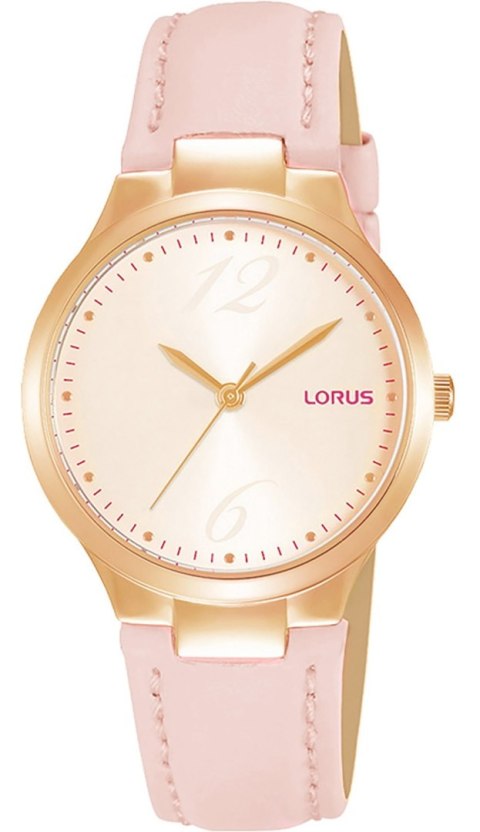Zegarek damski Lorus Lady RG210UX9 różowe złoto pudrowy róż