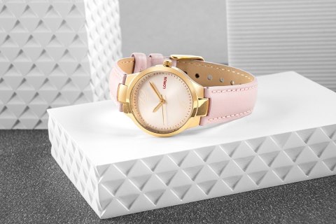 Zegarek damski Lorus Lady RG210UX9 różowe złoto pudrowy róż