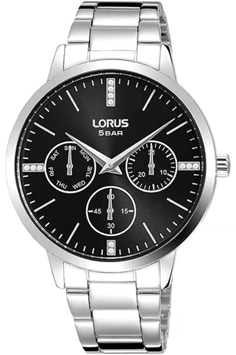 Damski zegarek Lorus Lady RP631DX9 - elegancja w czerni i stali