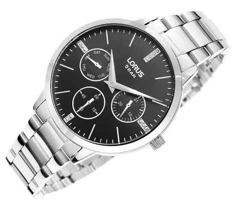 Damski zegarek Lorus Lady RP631DX9 - elegancja w czerni i stali