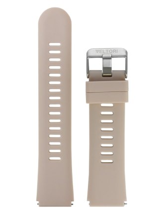 Pasek Silikonowy do Smartwatcha VELTORI VT320 20mm Beżowy