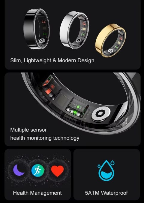 Smart Ring RUBICON R2 Rose Gold SIZE-7