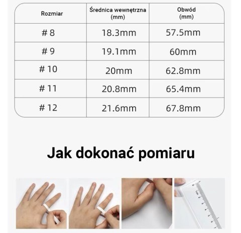 Smart Ring RUBICON R6 Gold/Silver - Rozmiar 12