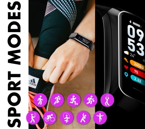 Smartband Damski RUBICON RNCF05 Rose Gold/Berry