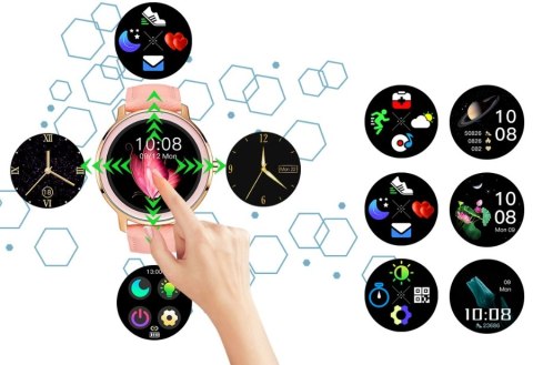 Smartwatch Damski Rubicon RNBE66 Black Super Slim