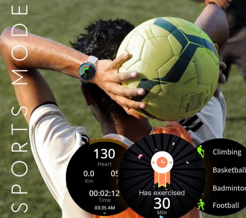 Smartwatch Rubicon RNCF10 AMOLED - Rose Gold 1.43"
