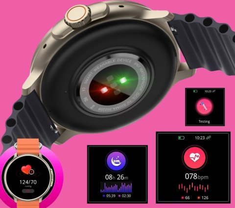 Smartwatch Damski Rubicon RNCF15 Tytan/Latte Ładowanie Ind.