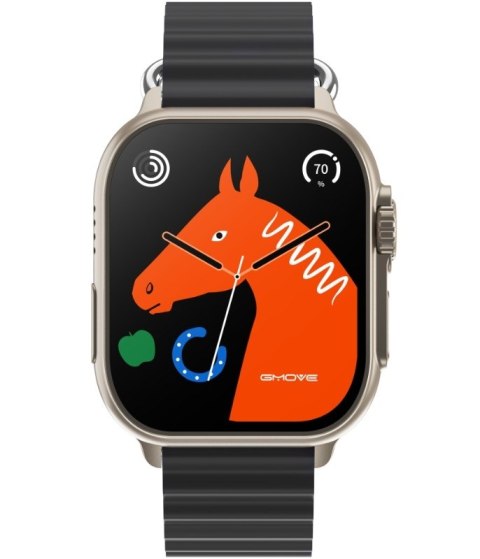 Smartwatch Męski Rubicon RNCF17 Tytan/Black Bluetooth Call