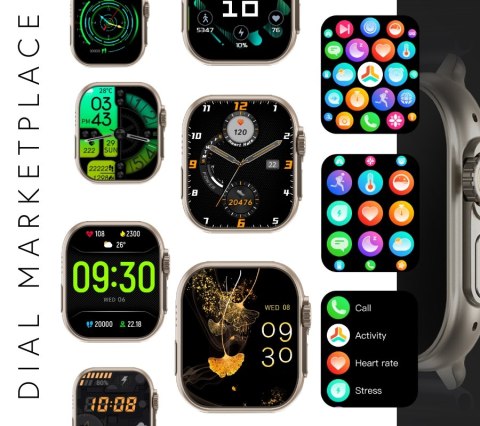 Smartwatch Męski Rubicon RNCF17 Tytan/Black Bluetooth Call