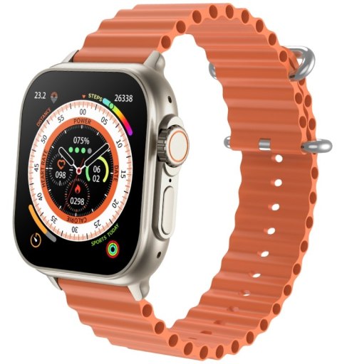 Smartwatch Męski Rubicon RNCF17 Tytan/Orange Bluetooth Call