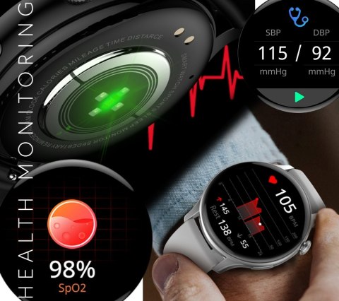 Smartwatch Rubicon RNCF10 Black AMOLED