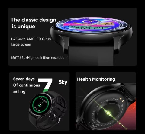 Smartwatch Rubicon RNCF11 Black AMOLED