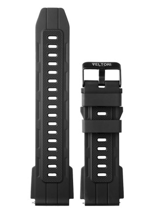 Silikonowy Pasek do Smartwatcha VELTORI VT130 22mm Czarny