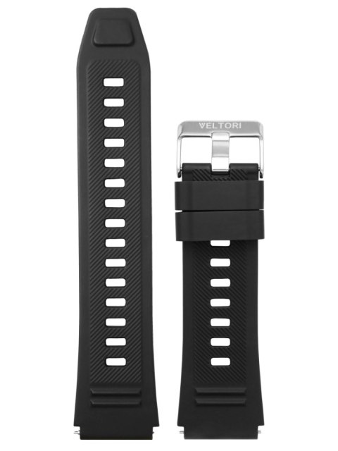 Pasek Silikonowy do Smartwatcha VELTORI VT200 22mm Czarny