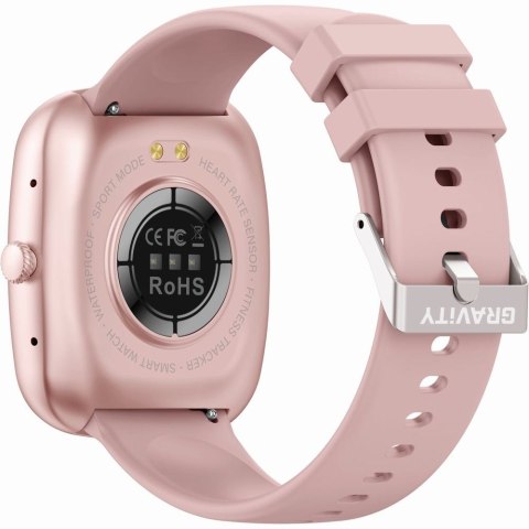 Smartwatch Damski Gravity GT18-2 Różowy + Dodatkowy Biały Pasek