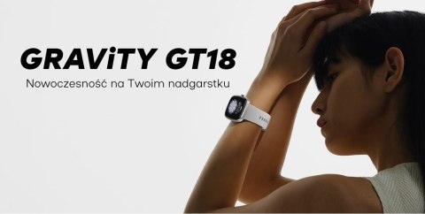Smartwatch Damski Gravity GT18-2 Różowy + Dodatkowy Biały Pasek