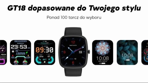 Smartwatch Damski Gravity GT18-2 Różowy + Dodatkowy Biały Pasek