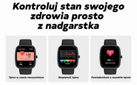 Smartwatch Damski Gravity GT18-2 Różowy + Dodatkowy Biały Pasek