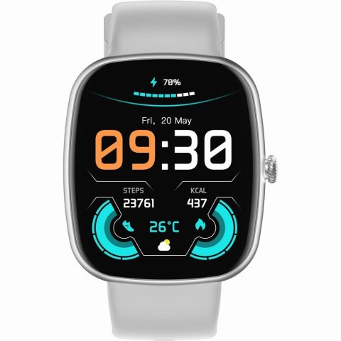 Smartwatch Damski Gravity GT18-5 Srebrny + Szary Pasek