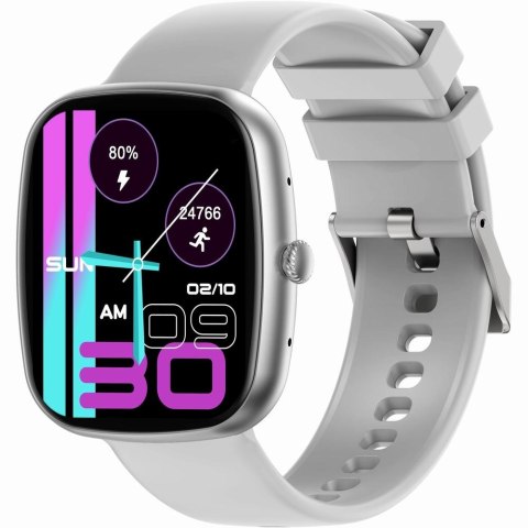 Smartwatch Damski Gravity GT18-5 Srebrny + Szary Pasek