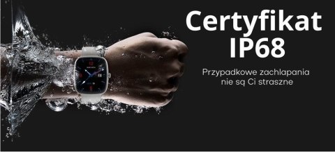 Smartwatch Damski Gravity GT18-5 Srebrny + Szary Pasek