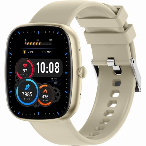 Smartwatch damski Gravity GT18-7 beżowy + dodatkowy czarny pasek