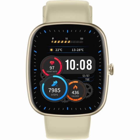 Smartwatch damski Gravity GT18-8 beżowy + dodatkowy biały pasek
