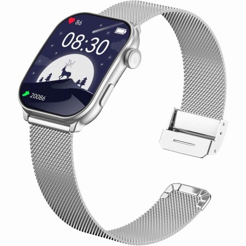Smartwatch damski Gravity GT28-10 srebrny + pasek i bransoleta