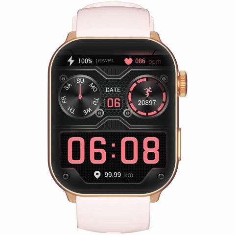 Smartwatch damski Gravity GT28-6 różowy + pasek i bransoleta