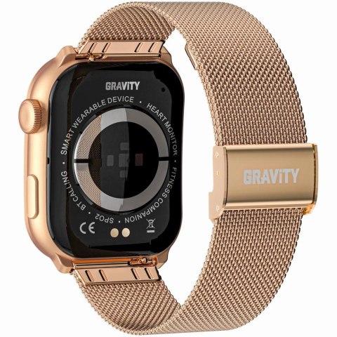 Smartwatch damski Gravity GT28-6 różowy + pasek i bransoleta