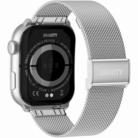 Smartwatch Damski Gravity GT28-9 Czarno-Srebrny + Bransoleta